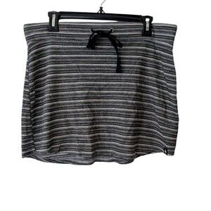Smartwool Merino Wool Gray Striped Warm Outdoor Ski Lodge Skirt Size Medium
